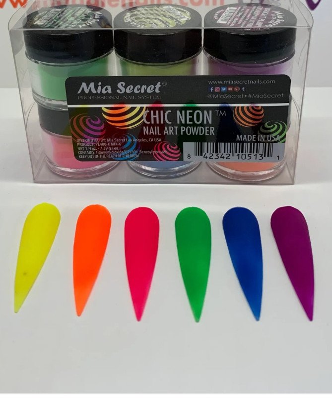 Mia Secret Chic Neon Nail Art Powder 1/4oz